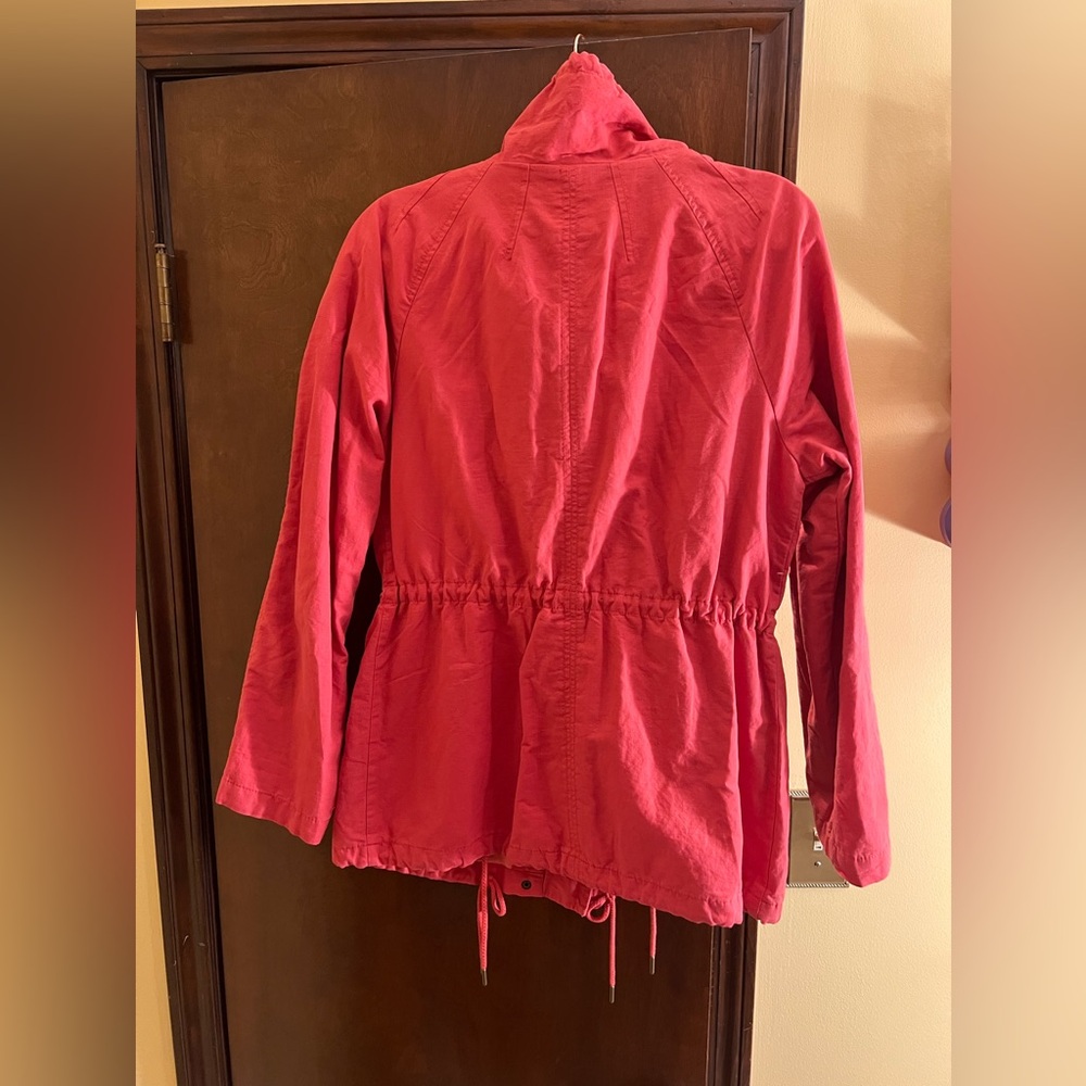 Ann Taylor Loft Coral Utility Jacket size Medium - Picture 3 of 4